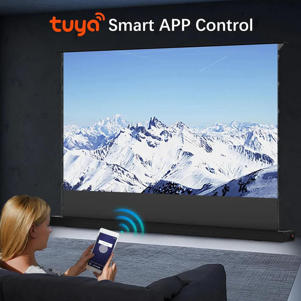 Projector Screen,Motorized Projector Screen 4K/8K Ultra HD Active (100 In/16:9)💋