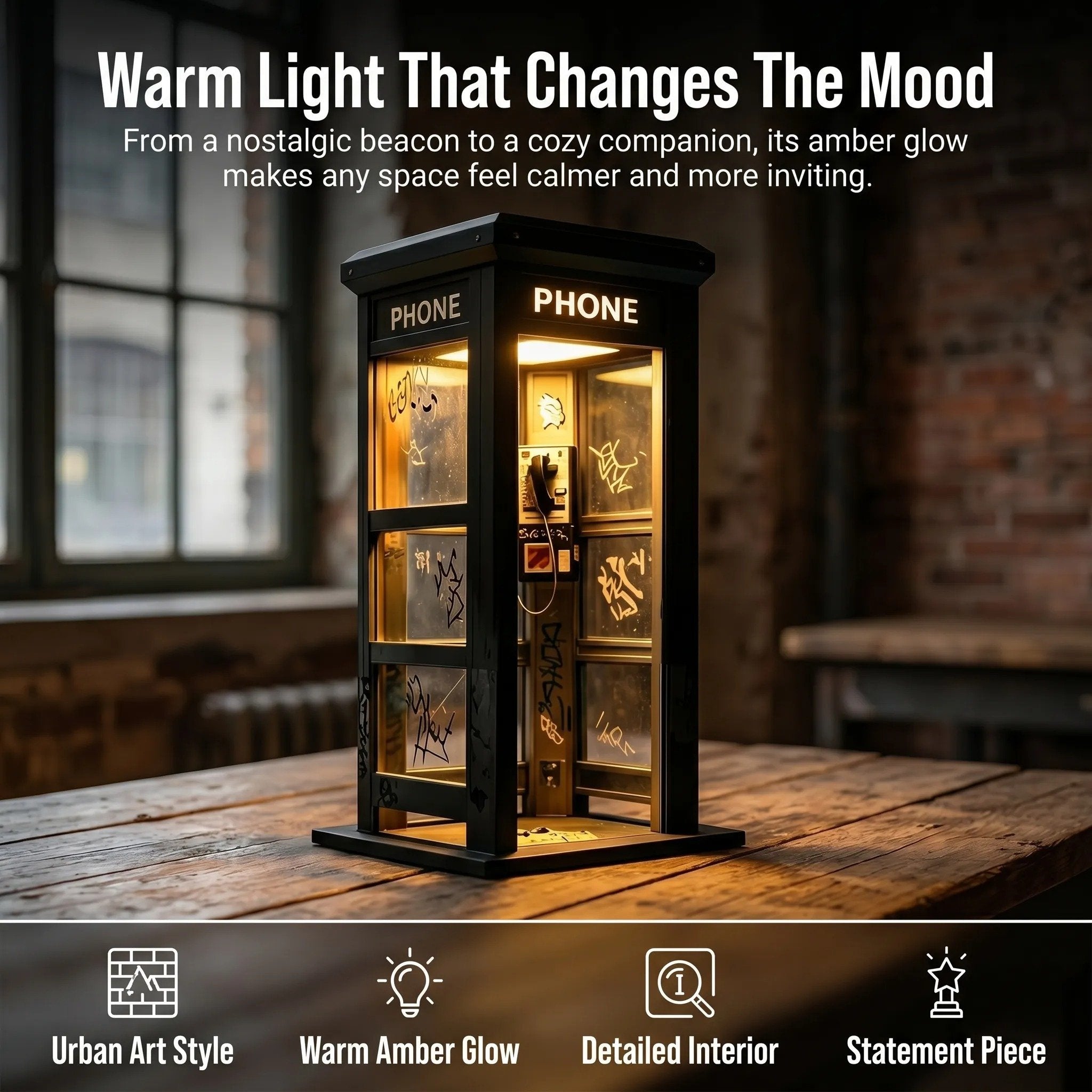✨Vintage Phone Booth Ambient Lamp🏆