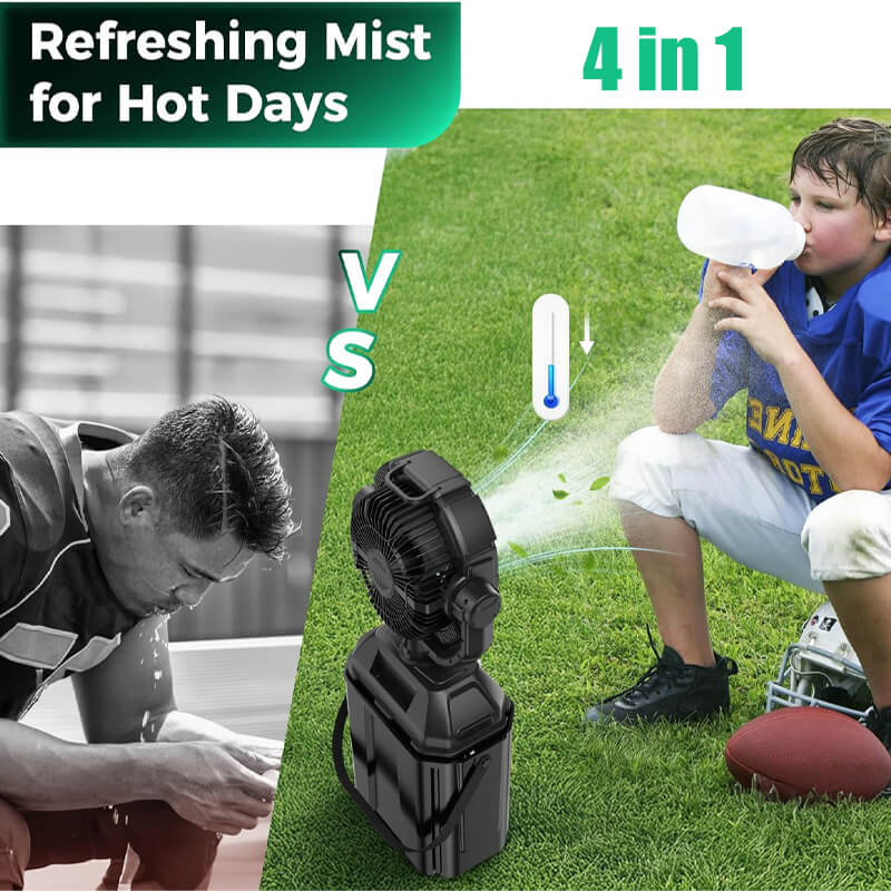 💦4 in 1 Mist Camping Fan with 6L Bucket🔥