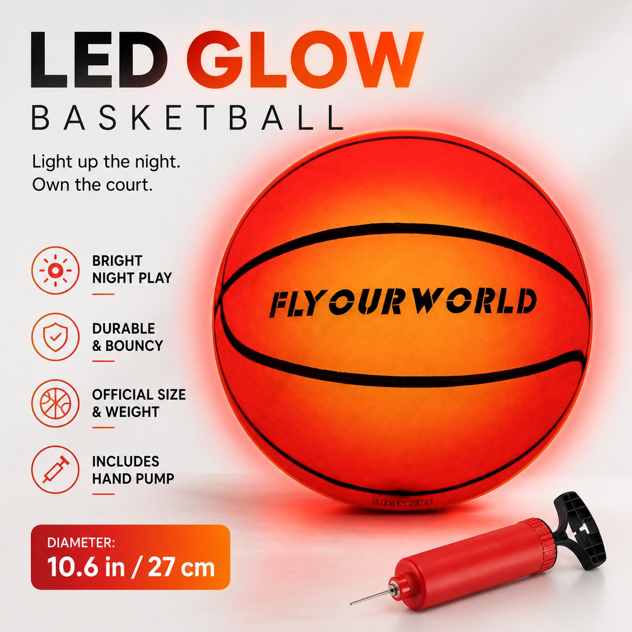 🏀 LED Light-Up Basketball — Keep the Game Going After Dark! ✨🏆
