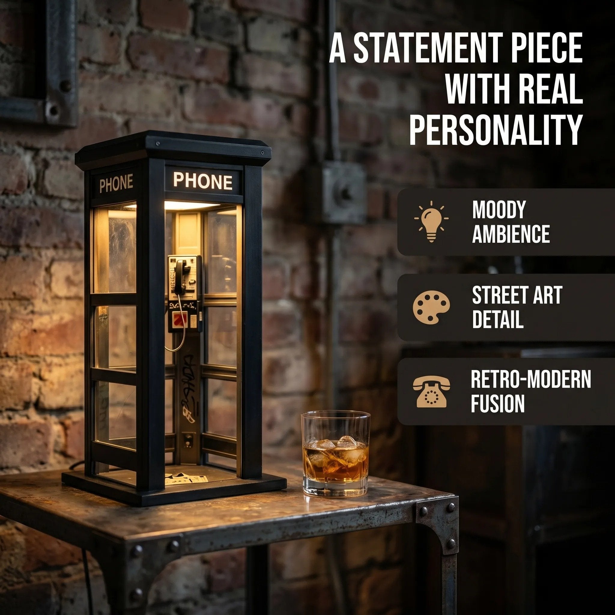✨Vintage Phone Booth Ambient Lamp🏆
