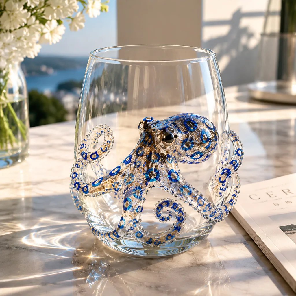 🎁 The Perfect Beach House Gift🌊3D Ocean Animal Artisan Glassware Collection🏆