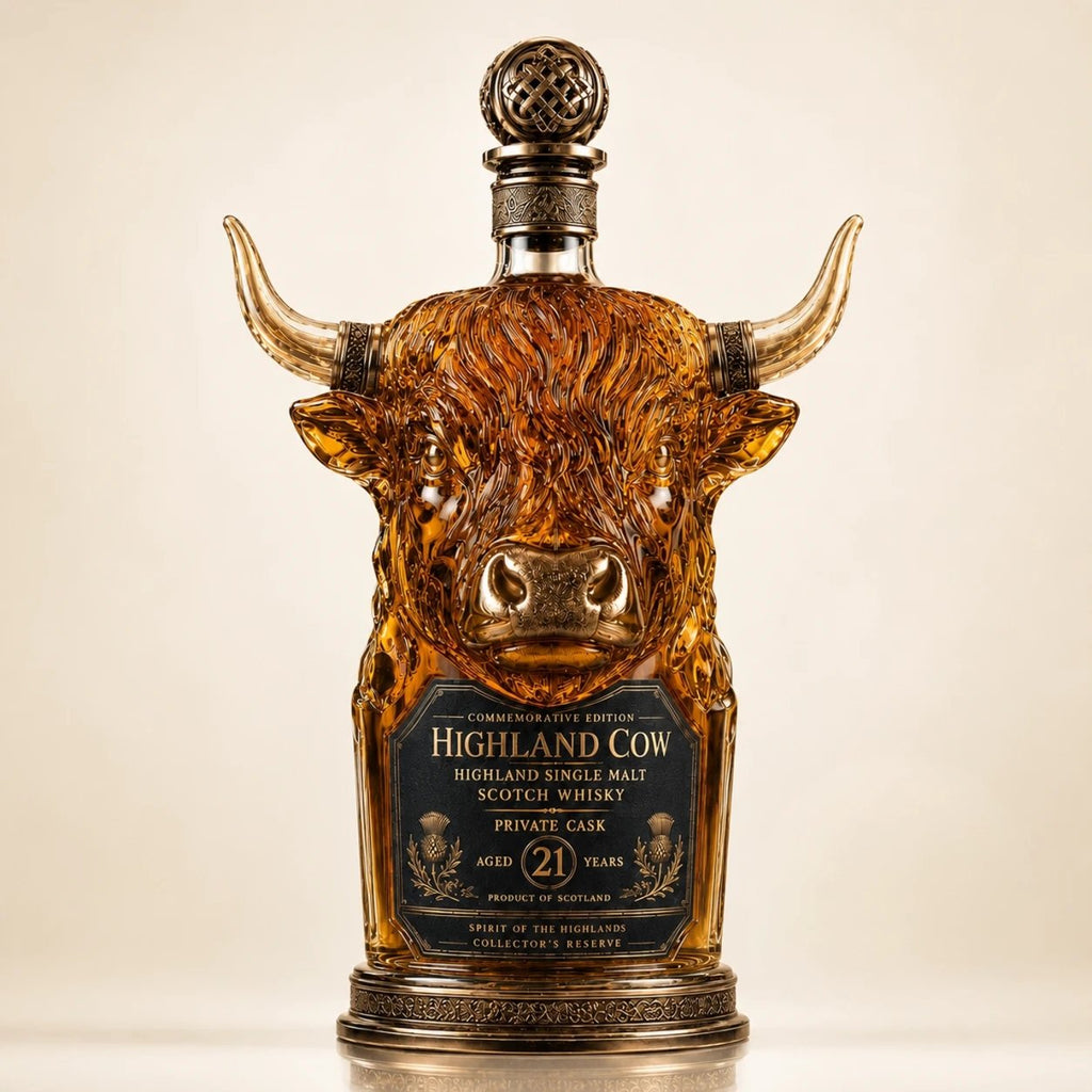 🔥✨Limit to Sale✨ 🔥🐮Highland Cow Private Cask 21 Years Whisky Bottle🍺🏆