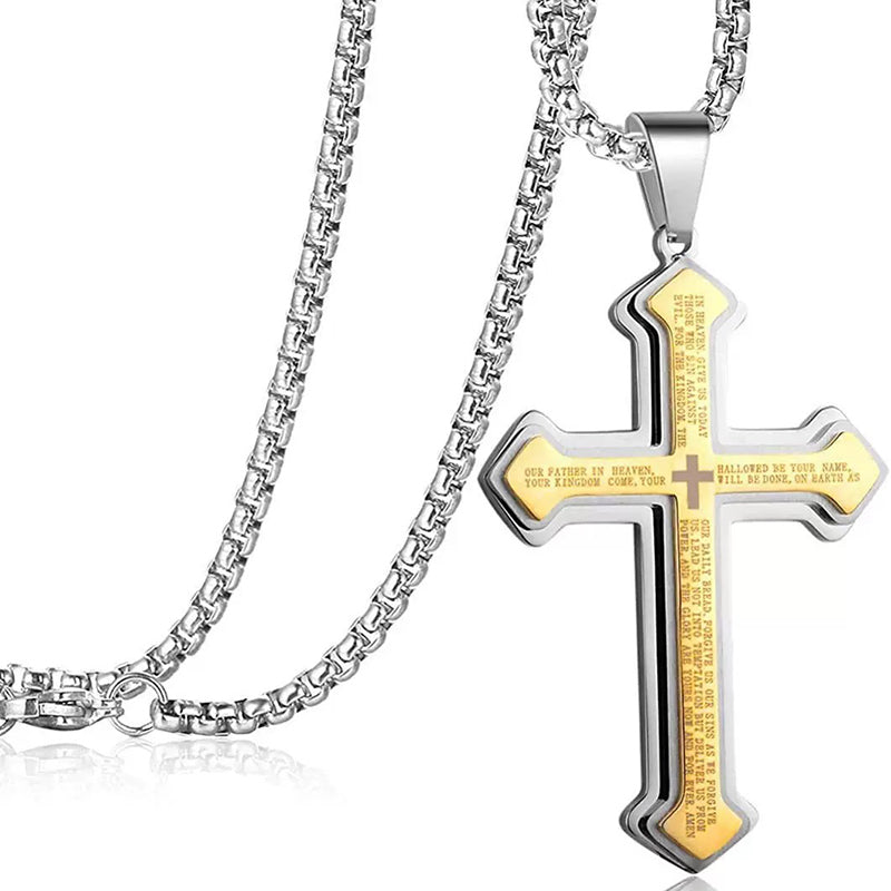 📢📢LAST DAY SALE 50% OFF✝️ "The Lord's Prayer" Cross Necklace -- Unisex🏆